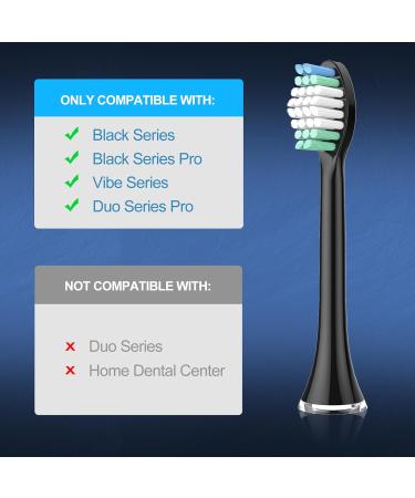 Replacement Toothbrush Heads for AquaSonic Black Series & Vibe Series - Pack of 10 | Compatible with Duo Series Pro & Black Series Pro - Optimal Cleaning Solutions - Buy Online on GoSupps.com