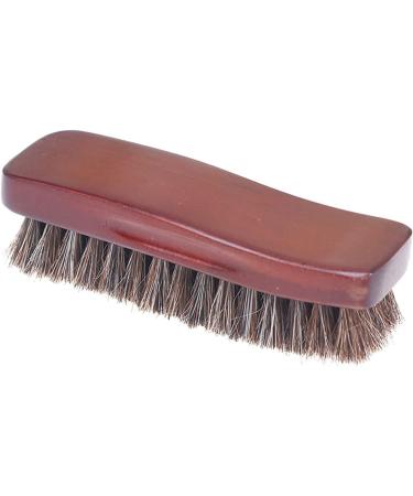 Shoe Brush Natural Wood Bristle Horse Hair Shoe Boot Polish Brush Felt Boots Brush Hair Tool Brush(17x2cm) - Buy Online on GoSupps.com