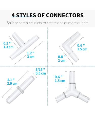 Pawfly Aquarium Air Hose Set | Standard Air Pump Accessories with Air Stone Suction Cups & Check Valve | 4/6mm 2m for Optimal Aquarium Ventilation - Buy Online on GoSupps.com
