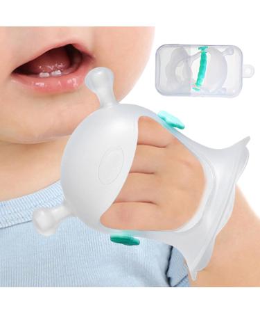 Voiakiu Hand-Bite Ring - Full Wrap Silicone Teething Toy for Babies | Infant Teething Rings & Pacifiers in Green - Buy Online on GoSupps.com