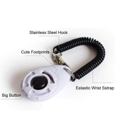 Txibi 2Pack Pet Dog Training Clicker with Wrist Strap - Durable Lightweight Easy to Use Pet Clickers for Cats Puppy Birds Horses (Blue + White) - Buy Online on GoSupps.com