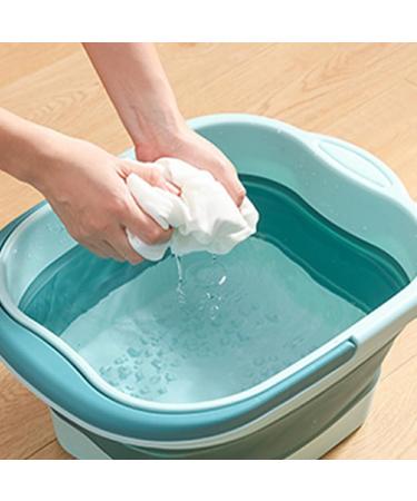 Auklopvzz Foldable Foot Bath - Comfortable TPE Design Large Capacity Light Blue | Perfect for Relaxation & Self-Care - Buy Online on GoSupps.com