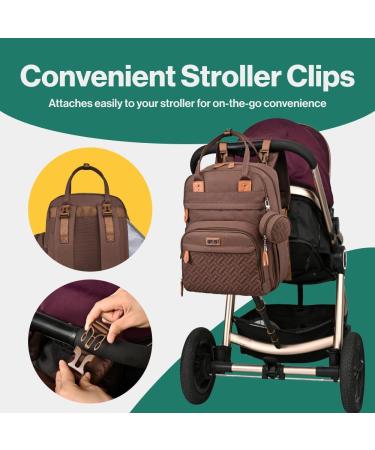 BabbleRoo Baby Diaper Bag & Backpack | Stylish Diaper Backpack for Moms Coffee Color - Buy Online on GoSupps.com