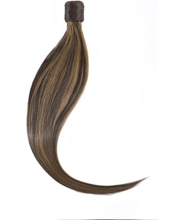 Ponytail Extension Wrap Around Long Straight Curly Clip In Hair Extensions 32 Inch Brown Black Blonde Hairpiece Women - Dark Brown & Sandy Blonde - Buy Online on GoSupps.com