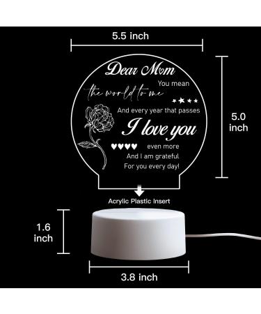 Birthday Gifts for Mum Mum Gifts from Daughter and Son Acrylic Night Light for Mum Birthday Gifts Idea Presents for Mum Mother in Law New Mum Stepmum Night Lamp Mum Gifts Night Light - Buy Online on GoSupps.com
