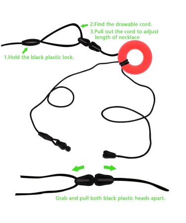 6 Silicone-Kau Necklaces for Adults & Babies | Sensory Oral Aids for Autism & ADHD | Soft Donut Design - Buy Online on GoSupps.com