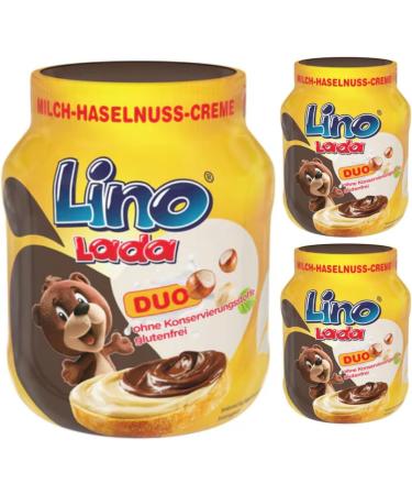 Pufai Lino Lada Duo Milk and Hazelnut Spreads 350 g (Pack of 3) - Buy Online on GoSupps.com