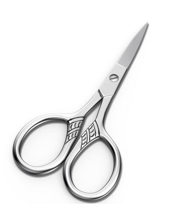 Professional Grooming Scissors Small Scissors for Hair Nose Eyebrow Trimming Facial Mustache Eyelashes. Precision Stainless Steel Scissors - Asontao (1Pcs Small scissors)