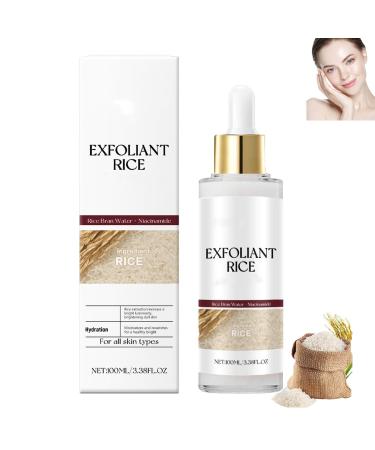S rum au riz blanc + S rum au riz noir Gommage exfoliant doux pour le visage et le corps apaisant claircissant affinant et anti-points noirs pour tous types de peau. (White)