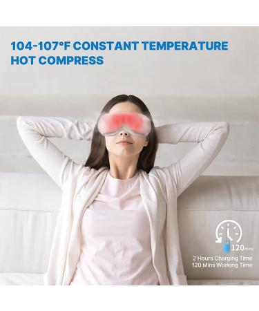 RENPHO Heated Eye Massager with Bluetooth Music | 5 Relaxing Modes | Reduce Eye Strain & Dark Circles | Rechargeable & Portable | Improve Sleep | Pink Eye Care Machine - Buy Online on GoSupps.com