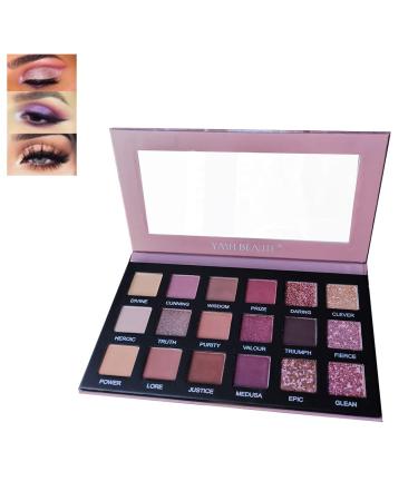 18 Color Eyeshadow Nude Palette High Pigment Shimmer Matte Glitter Eyeshadow Makeup Palette Neutral Eyeshadow Pallet Long Lasting Waterproof Cruelty-free ATHENA