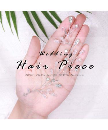 JAKAWIN Crystal Wedding Hair Vine - Bridal Rhinestone Headpiece for Women - Silver Hair Accessories - Buy Online on GoSupps.com