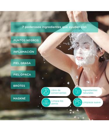 Detox Face Mask Pore Cleanse Detoxifies Prevents Breakouts Hydrates Deeply Cleanses Clear Spots Blackheads Ice Effect Natural Organic Mediterranean Ingredients 100 ml by Mediterranean Spirit - Buy Online on GoSupps.com