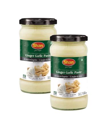 Shan P te gingembre ail 310 g p te de cuisson traditionnelle base de gingembre et d'ail fra chement moulu convient aux v g tariens bocal herm tique en verre (lot de 2)