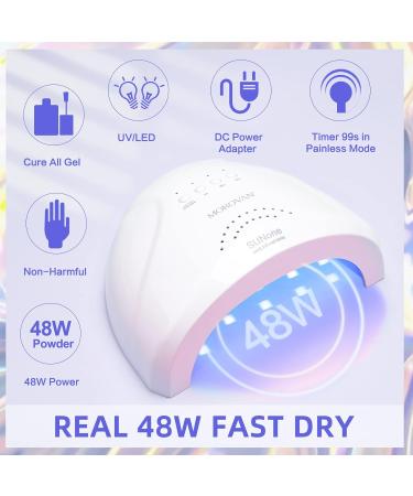 Morovan Poly Gel Nail Kit - Professional Nail Extension Gel for Beginners | Complete Poly Nail Art Set with Drill Lamp & Essential Tools | Pink - Buy Online on GoSupps.com