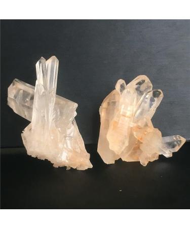 Natural Crystal Rough 2PCS Natural Stone and Crystal Specimen Druzy Cluster Minerals Point Curative Fengshui Gift Wicca Ornments for Home Decorative - Buy Online on GoSupps.com