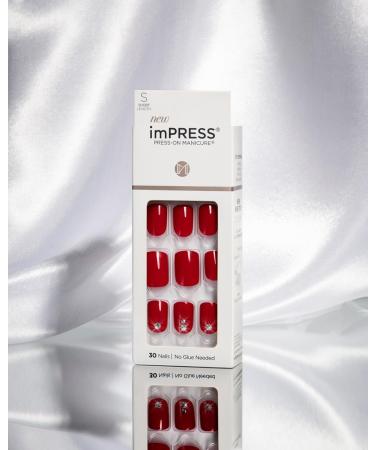 KISS imPRESS Kill Heels Short Square Press-On Manicure with PureFit Technology - 30 Fake Nails (Small Assortment) - Buy Online on GoSupps.com