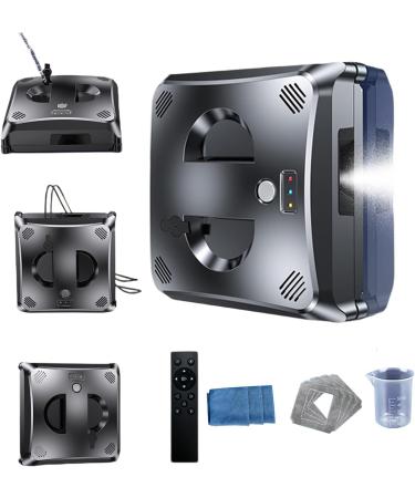 CHHMAELOVE Automated Robotic Window Cleaner with 4 Mop Pads Built-in 650mAh Battery Remote Control 4 Cleaning Modes Two-Way Water Spray Intelligent Edge Detection for High Rise Windows - Buy Online on GoSupps.com