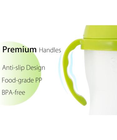 Comotomo Baby Bottle Handles - Pack of 2 Green, Compatible with 5oz & 8oz Bottles - Buy Online on GoSupps.com