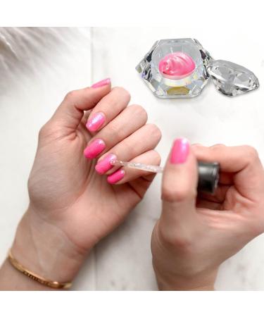 Minkissy Nail Art Crystal Cup Stained Glass Nail Polish Glass Cup Transparent Nail Polish Nail Polish Glass Container Cream Nail Gel Polish Nail Polish Glass Jar Large Big Diamond As Shown - Buy Online on GoSupps.com