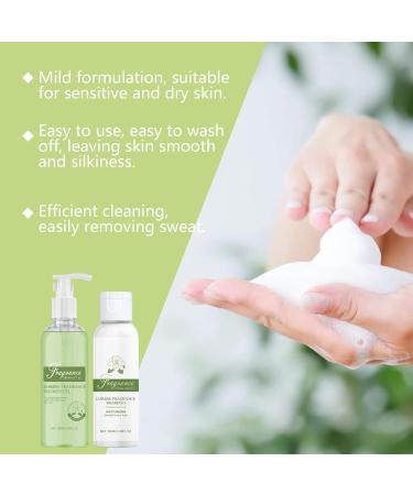 homomdy Shower gel and shampoo with jasmine scent strengthens hair nourishes scalp skin gently cleanses and retains skin hydration. (2pcs) - Buy Online on GoSupps.com