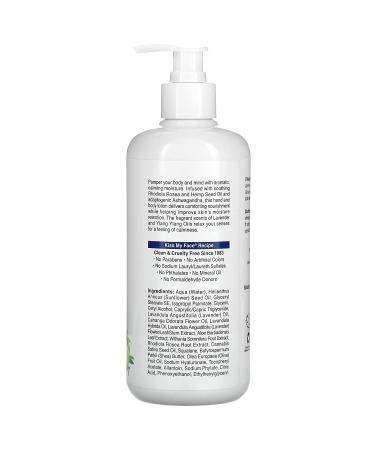 Kiss My Face De-Stress Lavender & Ylang Ylang Hand & Body Lotion 16 fl oz | Nourishing Moisturizer - Buy Online on GoSupps.com
