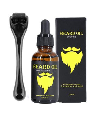 Beard Growth Kit OCHILIMA Beard Derma Roller 0.3mm Derma Roller/Beard Oil for Facial Hair Growth for Men Dad- Grooming Tool to Help You Grow a Beard - Facilitate New and Old Hair Growth