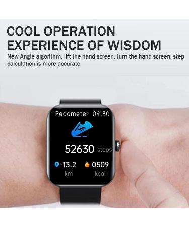 MEFFEE Painless Blood Glucose Monitoring Smart Watch - All-day Heart Rate and Blood Pressure Monitoring - Bluetooth-enabled Fashion Watch for Body Health - Black - Buy Online on GoSupps.com
