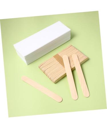 Beavorty Wax Paper Strips - 200 STK for Hair Removal | Wooden Spatula Wax Sticks & Stencils - Perfect for Face & Body Waxing - Buy Online on GoSupps.com