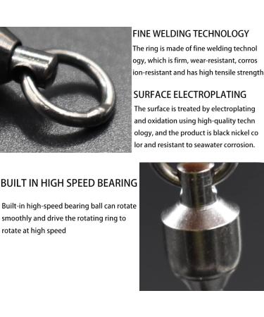 Buy PHAD Fishing Ball Bearing Swivels 10/20pcs with Welded Rings | Size 0#-10# | Durable 18LB-350LB | Top-Quality Angling Accessories - Buy Online on GoSupps.com