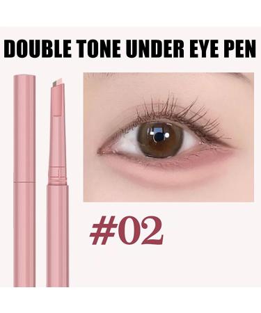Knowlife Eye Brightener Pencil Double End Under Eye Highlighter Stick 2in1 Lasting Contour Brightener Pencil Cream Cosmetics Women Woman Beauty Makeup Tool for Dating Commuting 02 - Buy Online on GoSupps.com