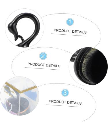 Ipetboom Makeup Brush Cosmetic Brush Loose Brush Foundation Brush Face Powder Brush Loose Powder Brush Highlighter Makeup Foundation Cream Brush Liquid Concealer Brush Plastic 9X6.5X4.5CM Black - Buy Online on GoSupps.com