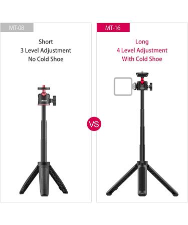 MT-16 Extendable Mini Camera Tripod | Lightweight & Portable Vlog Travel Selfie Stick | 360 Ball Head, Cold Shoe | for Akaso, DSLR, Gopro 5-11 - Buy Online on GoSupps.com