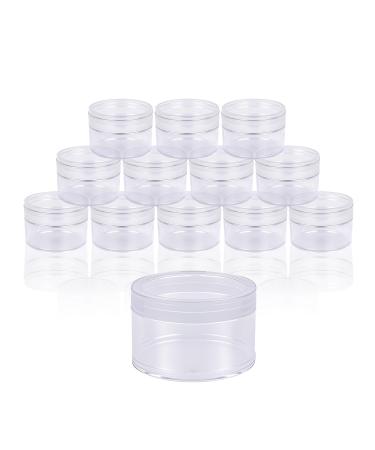 ZADAWERK Jars - plastic - 10 ml - 12 pieces - small container with screw lid - cosmetic jar transparent - for travel and storage - nail art cream jar Transparent 12 pieces - 10 ml - Buy Online on GoSupps.com