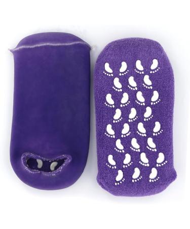 FRCOLOR 1 Pair of Spa Socks for Women Silicone Gel Moisturising Socks Socks Shoes Moisturising Women's Socks Moisturising Short Socks Foot Cotton Socks Purple - Buy Online on GoSupps.com