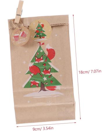 HOLIDYOYO 1 Set Xmas Advent Calendar Bags Xmas Candy Pouch Santa Bags Holiday Party Favor Rope As Shown 18.00X9.00X1.00CM - Buy Online on GoSupps.com
