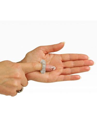 Chi Enterprise Premium Massage Ring | Anti-Stress Acupressure Ring for Anxiety | Silver Large | International Shipping - Buy Online on GoSupps.com