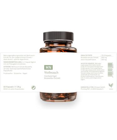 Premium Frankincense Capsules - 560mg Boswellic Acid | High Dose | Certified Pharmacy Quality | 100% Vegan | Boswellia Serrata Incense | Optimally Bioavailable - Buy Online on GoSupps.com