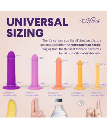 Silicone Pelvic Floor Dilator Trainer Set - Complete 5 Kit | Pelvic Pain Relief for Women & Men | Physical Therapy Solutions - Buy Online on GoSupps.com