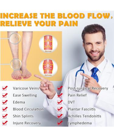 CASMON Knee High Compression Socks 15-20mmHg for Men & Women | Open Toe Support for Varicose Veins Post-Surgery & Swelling | X-Large Beige - 1 Pair - Buy Online on GoSupps.com