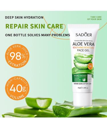 BLMBAY 3 PCS Aloe Vera Gel Smoothing After Sun Deeply Hydrating Nourishing Skin Care for Face Body and Hair - Sunburn Redness and Itchy Skin Relief 1.41 Fl Oz - Buy Online on GoSupps.com