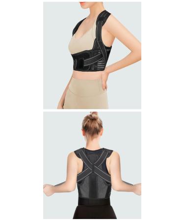 Back Brace Posture Corrector for Men & Women | Adjustable X-Large Comfort Support for Upper & Lower Back Pain Relief - Buy Online on GoSupps.com