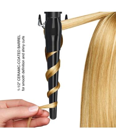 Wazor Ceramic 1-1/2" Tapered Hair Curler with Short Clip Fast Heat-up 9 Temp Setting Curling Wand for Long Lasting Curls or Waves Auto Shut Off LED Display and 2 Hair Clips - Buy Online on GoSupps.com