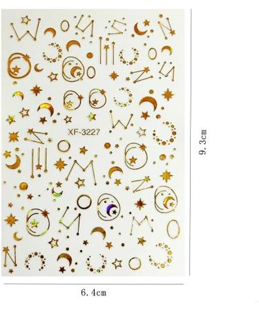 Nail Art Lines Stripe Rose Flowers Waved Shining Decals Transfer Stickers 3D Nail Sticker Nail Art Decoration(16) Style16 - Buy Online on GoSupps.com