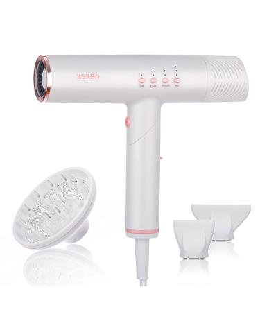 Professional Hair Dryer with High Speed Brushless Motor Negative Ionic Foldable Hair Blow Dryers with 5 Working Modes Super Light Fast Drying Blow Dryer for Home Travel and Salon