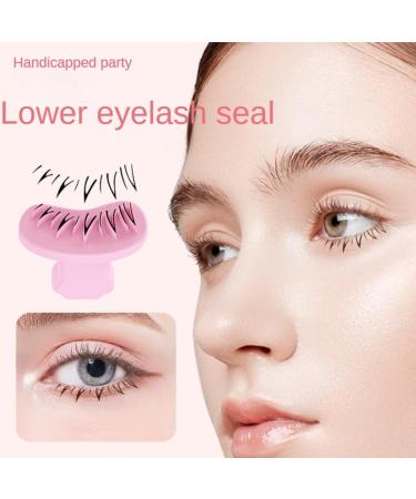 Durratou Women Eyelash Stamps Tool Eye Makeup Tool DIY Lower Lashes Extensions Natural Look for Make Up Beginner False Eyelash Durable Easy to Use Pink - Buy Online on GoSupps.com