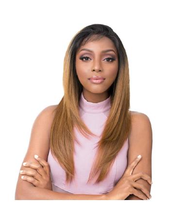 it's a Wig! - 100% Human Hair Blend with VIXEN Y Three Way Lace Part Blow Out Straight - VIXEN Y YAKI STRAIGHT (613 - PLATINUM BLONDE)