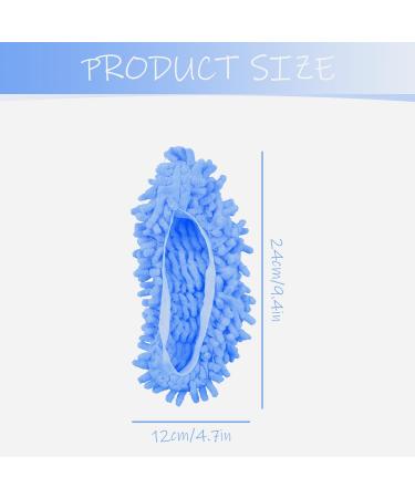 Tabanzhe Washable Dust Mop Slippers - Multi-Functional Floor Cleaning Shoe Covers for a Reusable and Convenient Cleaning Experience (Pink/Blue) - Buy Online on GoSupps.com
