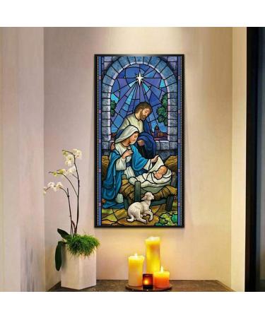 KoKoWill Christmas Church Banner Diamond Painting Kit | 5D DIY Round Full Drill Resin Beads Art Set for Adults | 11.81 x 19.69inches - Buy Online on GoSupps.com