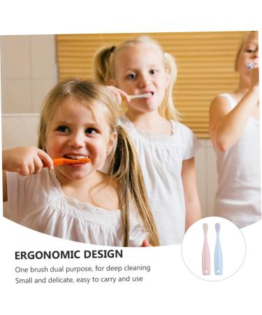 Homsfou 2-Pack Infant Toothbrushes | Soft Manual Baby Toothbrushes for Gentle Oral Care & Tongue Cleaning - Buy Online on GoSupps.com
